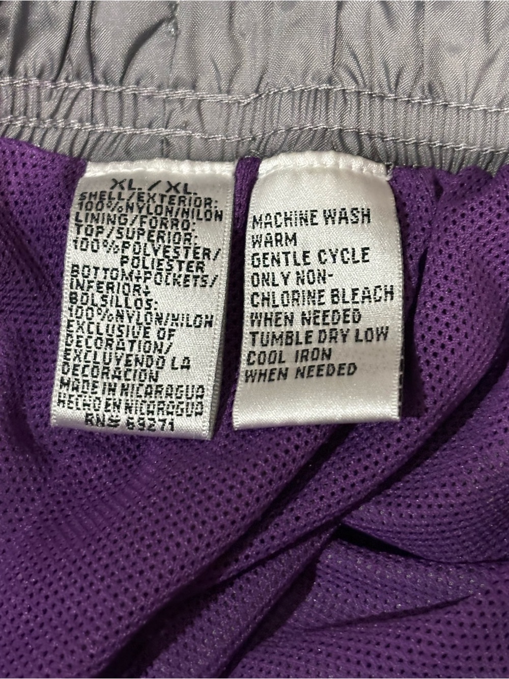Rebbeca Malone Purple & Gray Women's XL Windbreaker Jkt/Pant Set Vintage Y2K BF - Picture 13 of 13